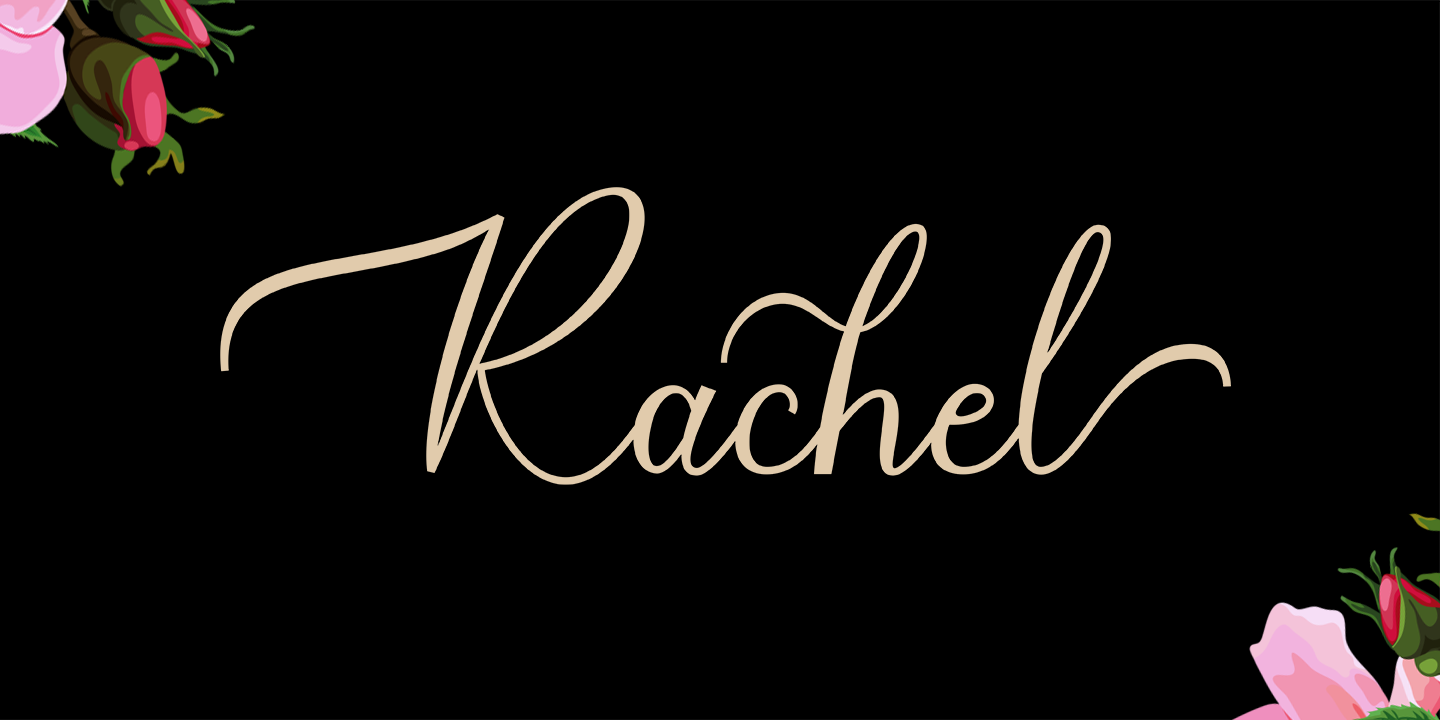 Beispiel einer Rachel-Schriftart